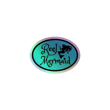 Load image into Gallery viewer, Reel Mermaid Oval Logo Holographic stickers