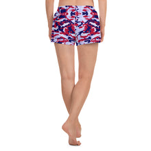 Load image into Gallery viewer, Patriotic Saltwater Camo Women&#39;s Athletic Short Shorts